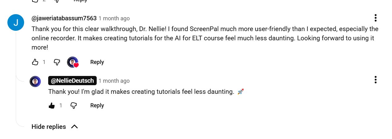 2 nd youtube Video Comment