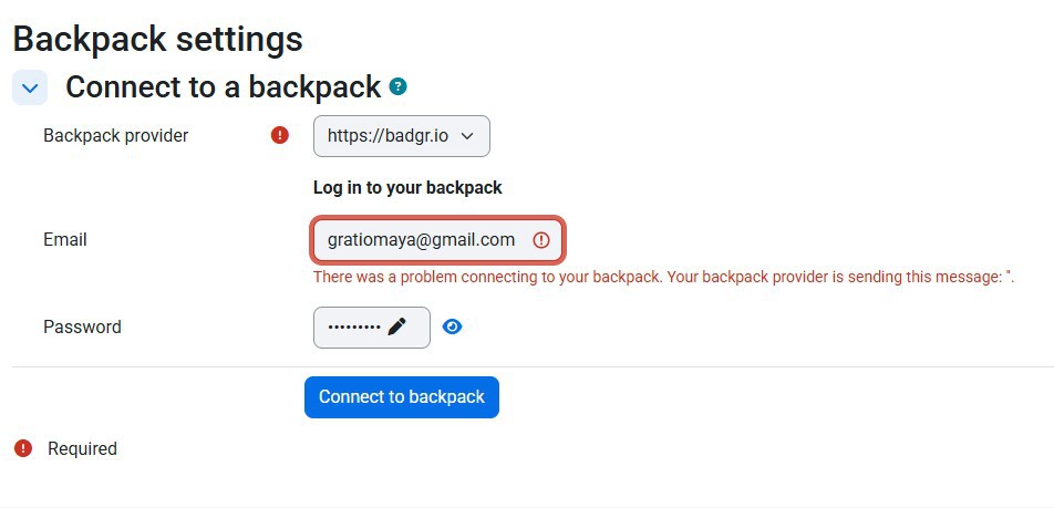 Connect to a backpack
