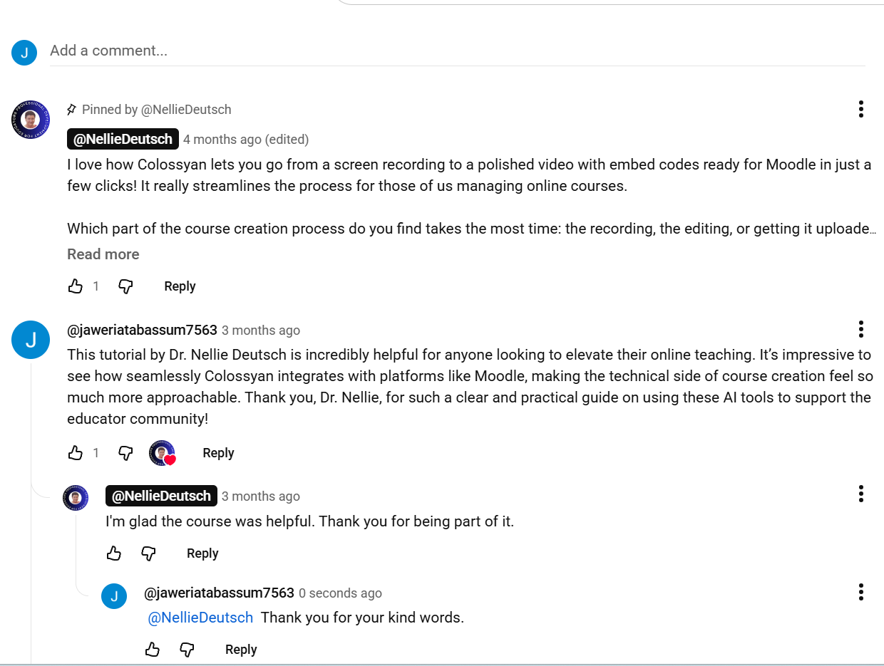 Youtube comment