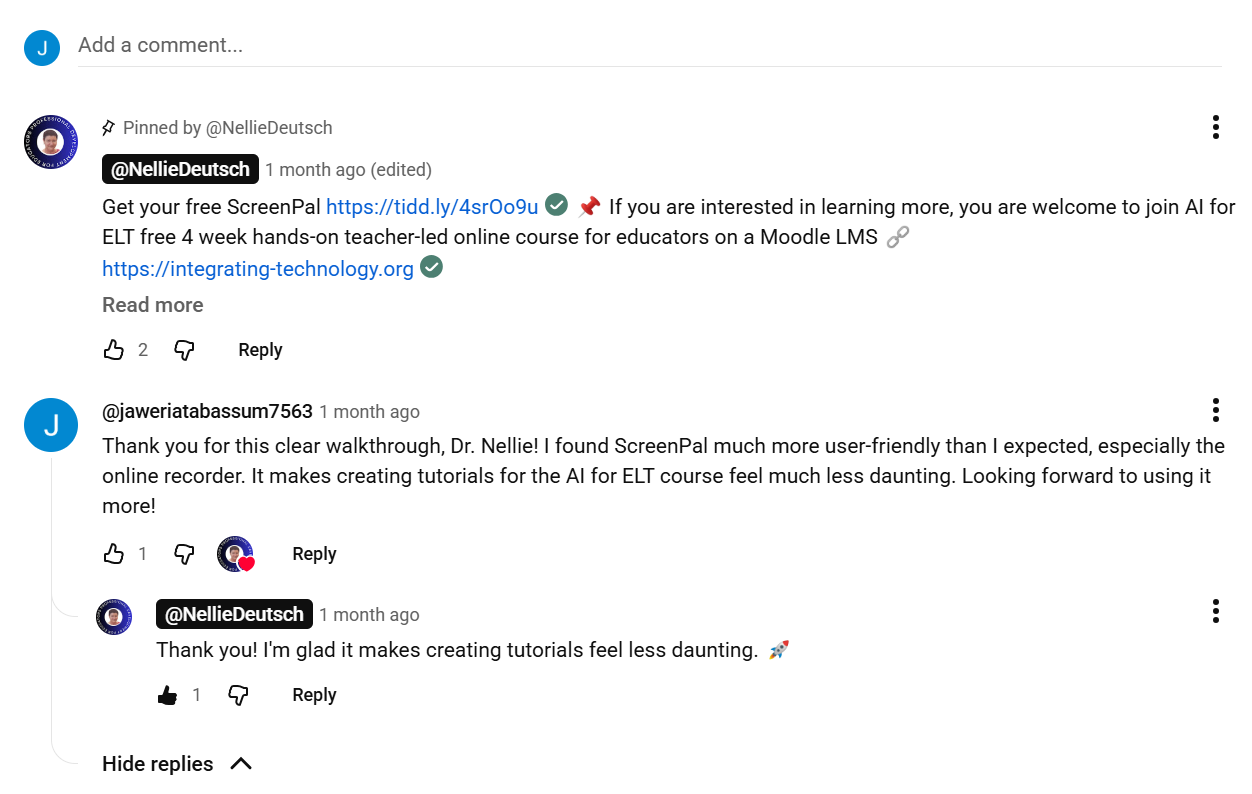 Youtube comment
