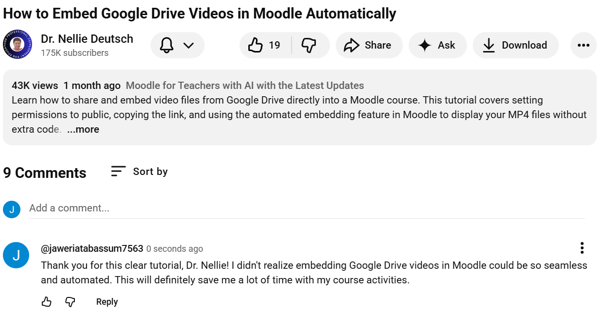 Youtube comment