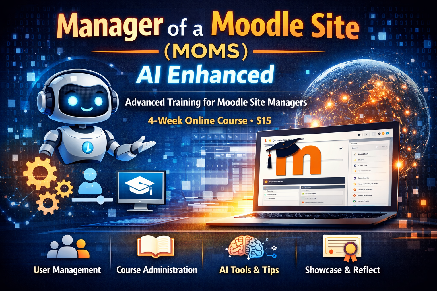 Manager of a Moodle Site with AI